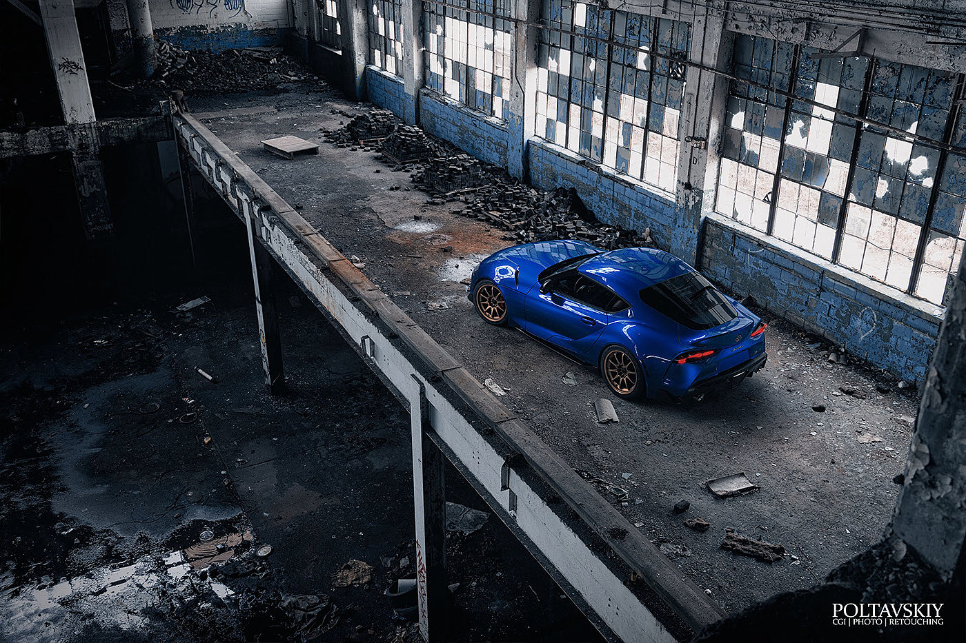 ruined car，Sports car，cgi，Photography，modification，