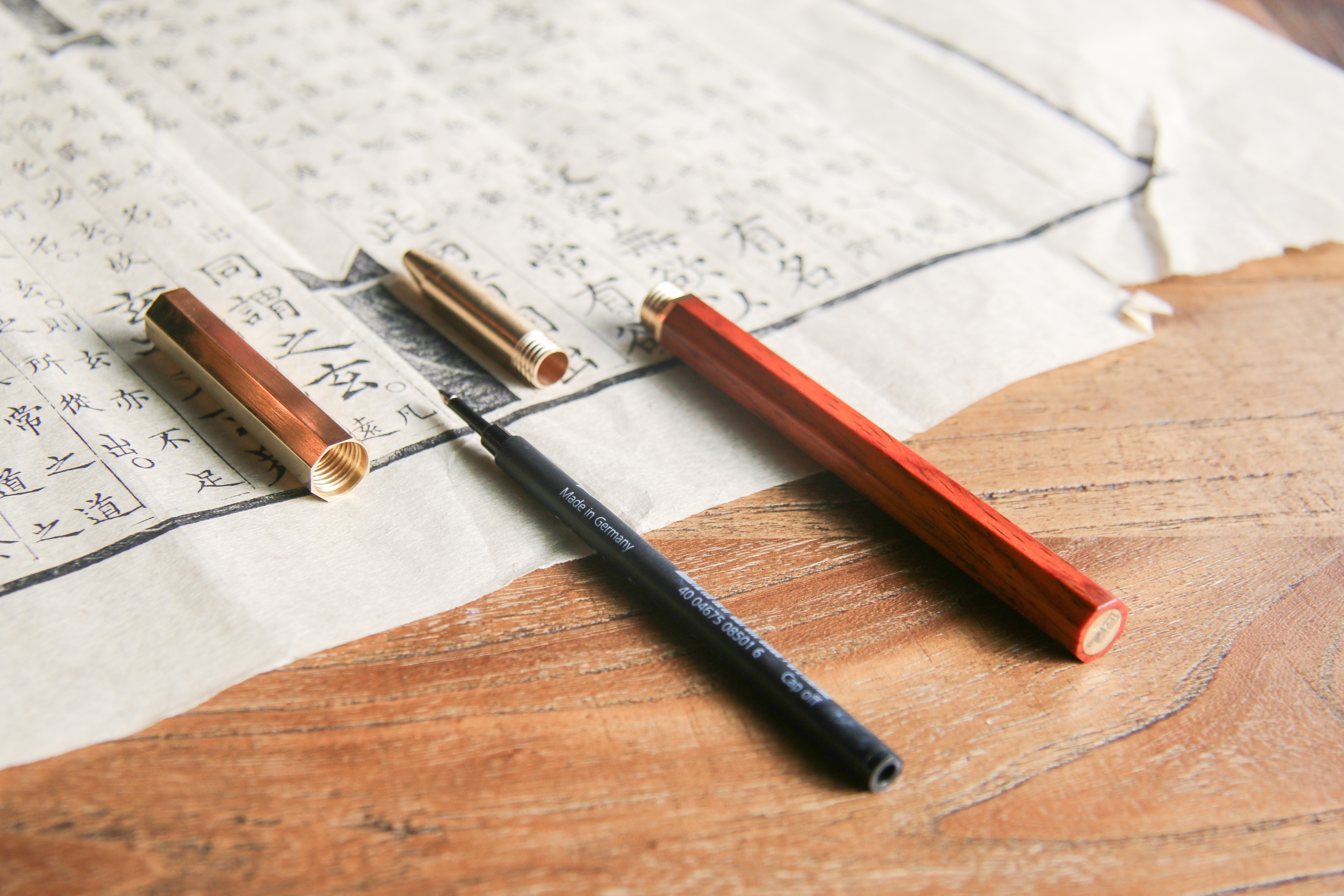 Craftsmanship，Octagonal wooden pen，Signature pen，Roller ball pen，Mahogany gift，Craftsmanship home flagship store，