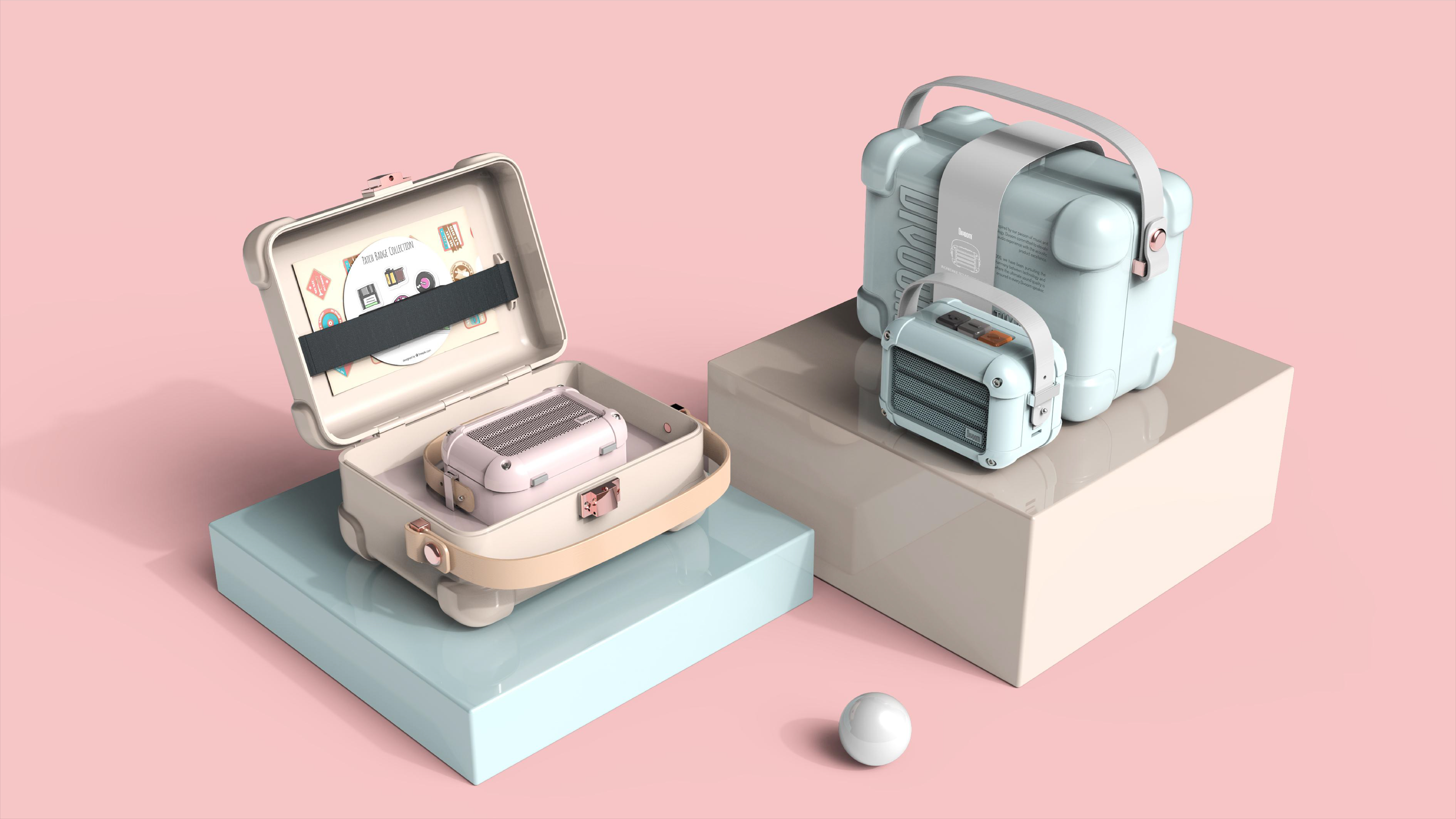 packing design，suitcase，Bluetooth audio，Macchiatto，