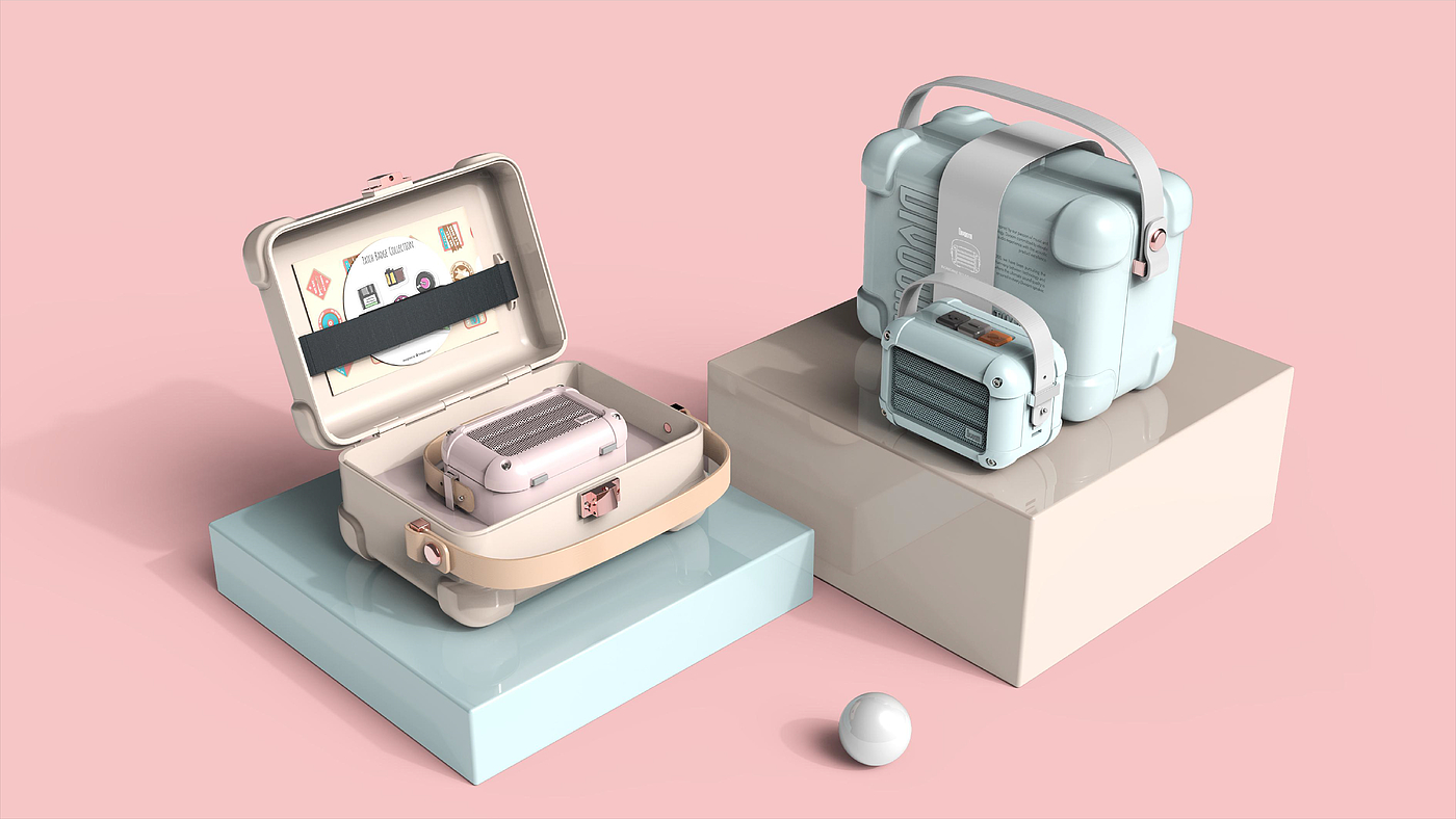 packing design，suitcase，Bluetooth audio，Macchiatto，