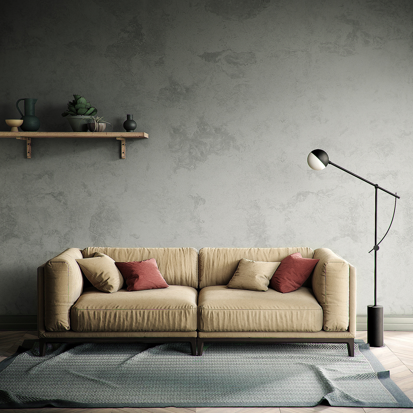 indoor，Design，Architecture，a living room，The IDEA warm，