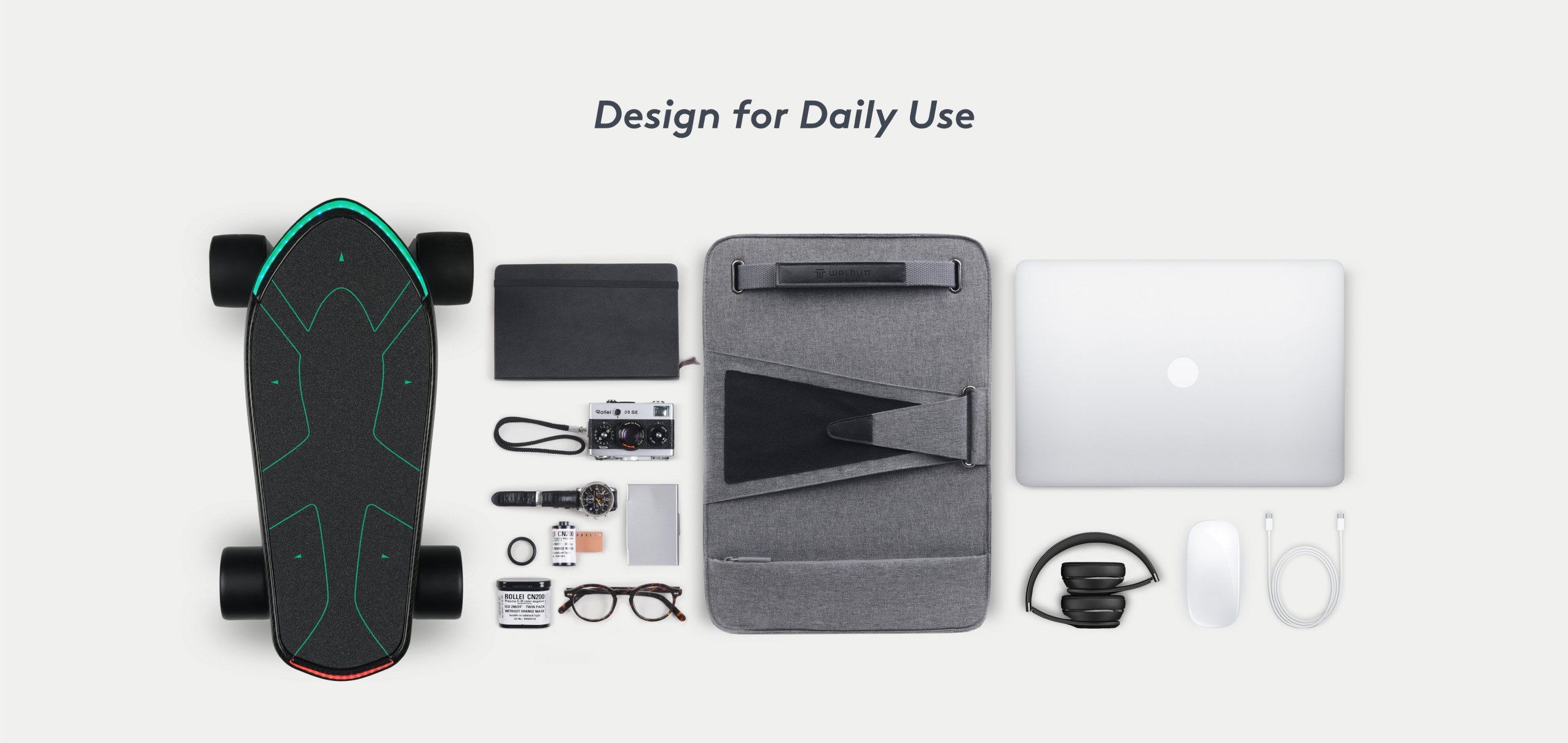 Walnut technology commuter skateboard Backpack，Skateboard bag，Commuter Bag，