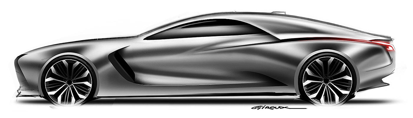 Sports car，Chang'an，conceptual design，Five ，Hand drawn，