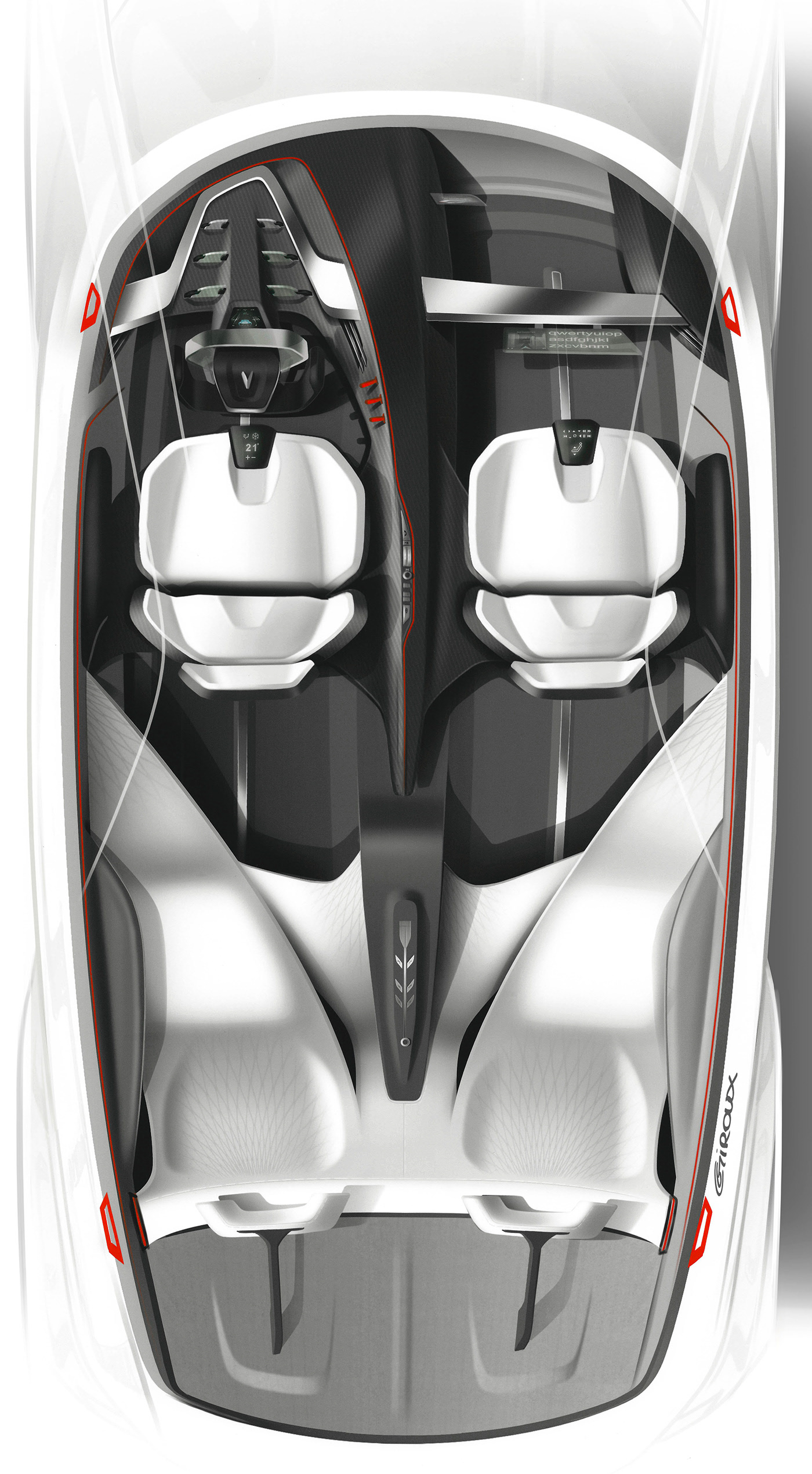 Sports car，Chang'an，conceptual design，Five ，Hand drawn，