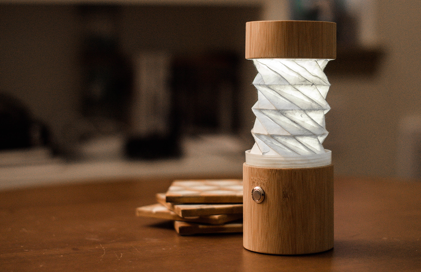 fold，Desk lamp，Log series，light，