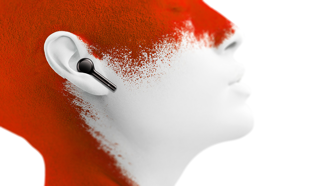 JD TWS headset，Jiajian geometric industrial design，Bluetooth headset，