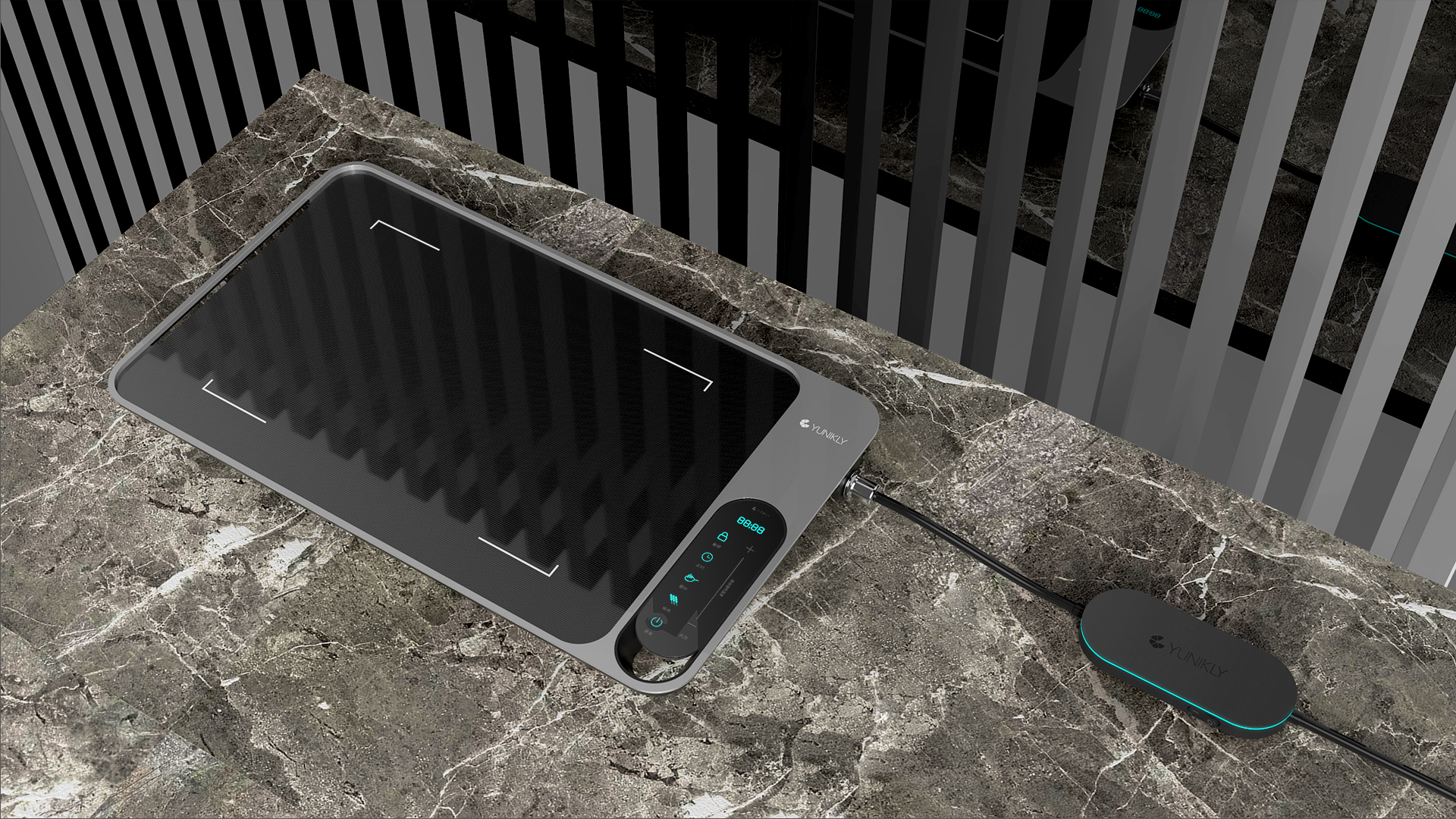 Jiajian geometric industrial design，Intelligent products，Kitchen supplies，Home appliance design，Intelligent glass baking tray，