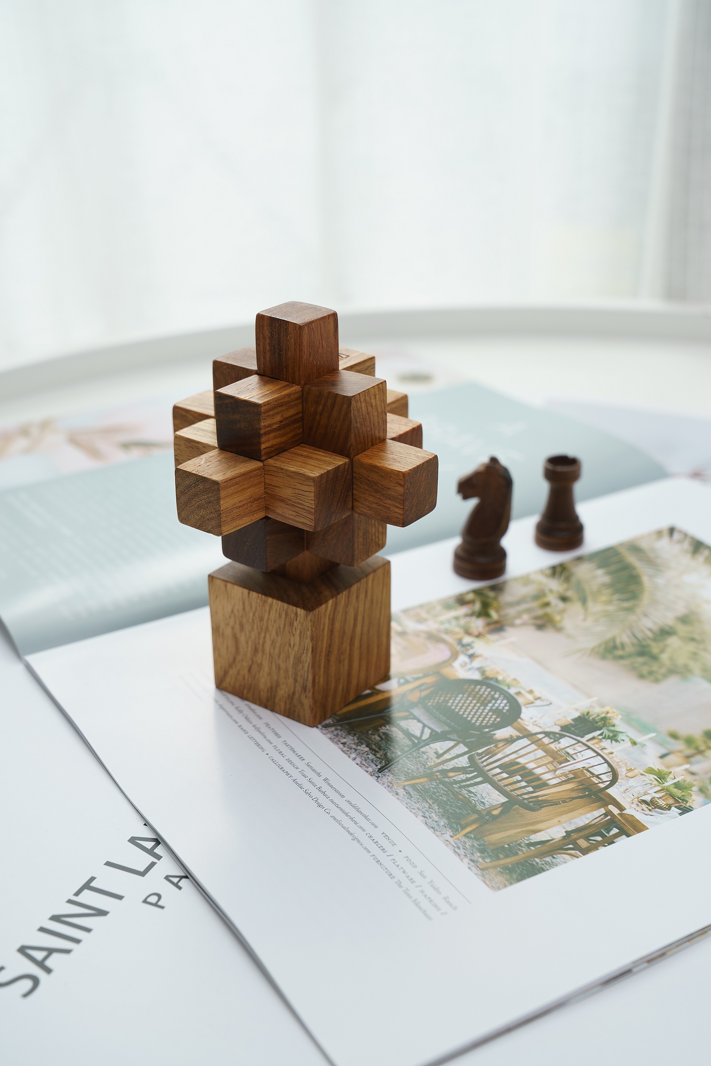 Craftsmanship，Lubansuo，Small nine links，Mahogany gift，Craftsmanship home flagship store，