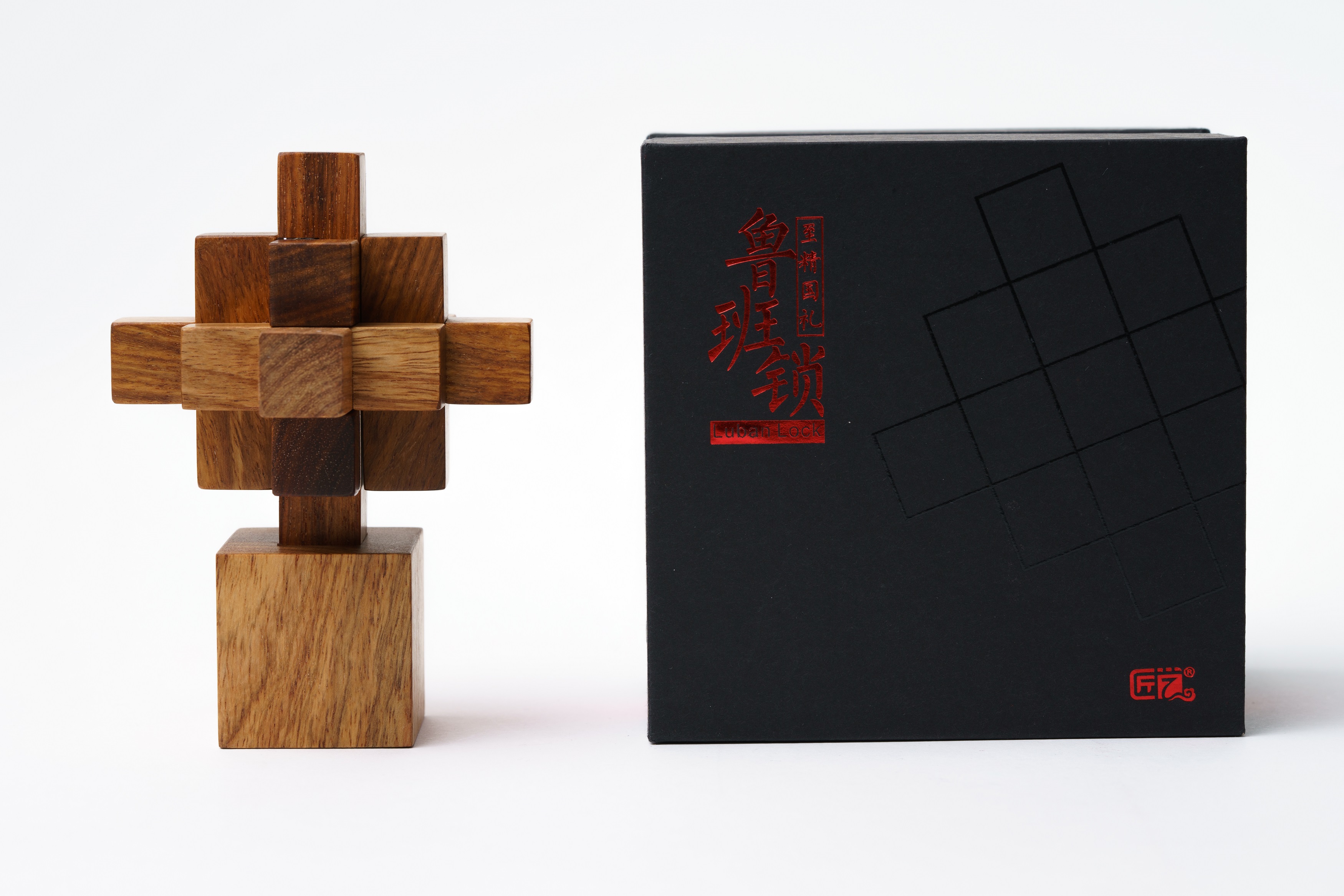 Craftsmanship，Lubansuo，Small nine links，Mahogany gift，Craftsmanship home flagship store，