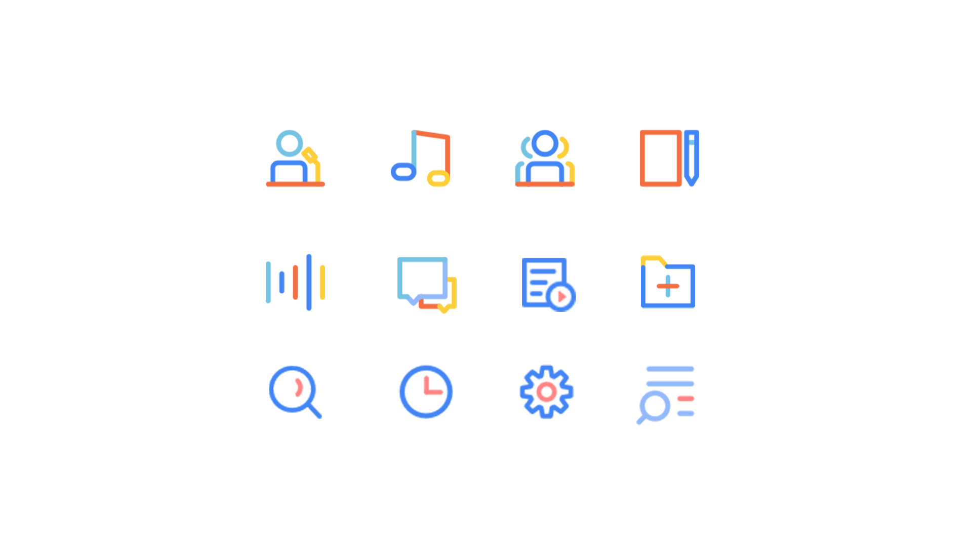 Good simple geometry，Interface design，IFLYTEK recorder，UI design，Brand design，