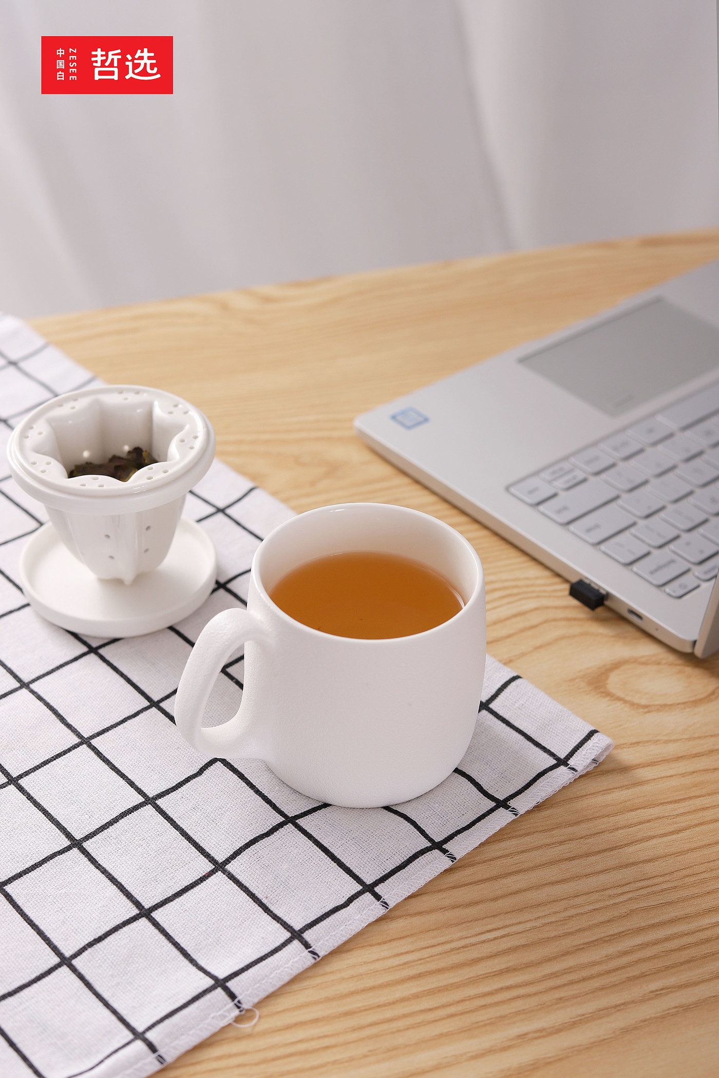 Lemon and tea，tea，Juicing，Mug，Office Cup，ceramics，Zhe Xuan，Chinese white Philosophy，