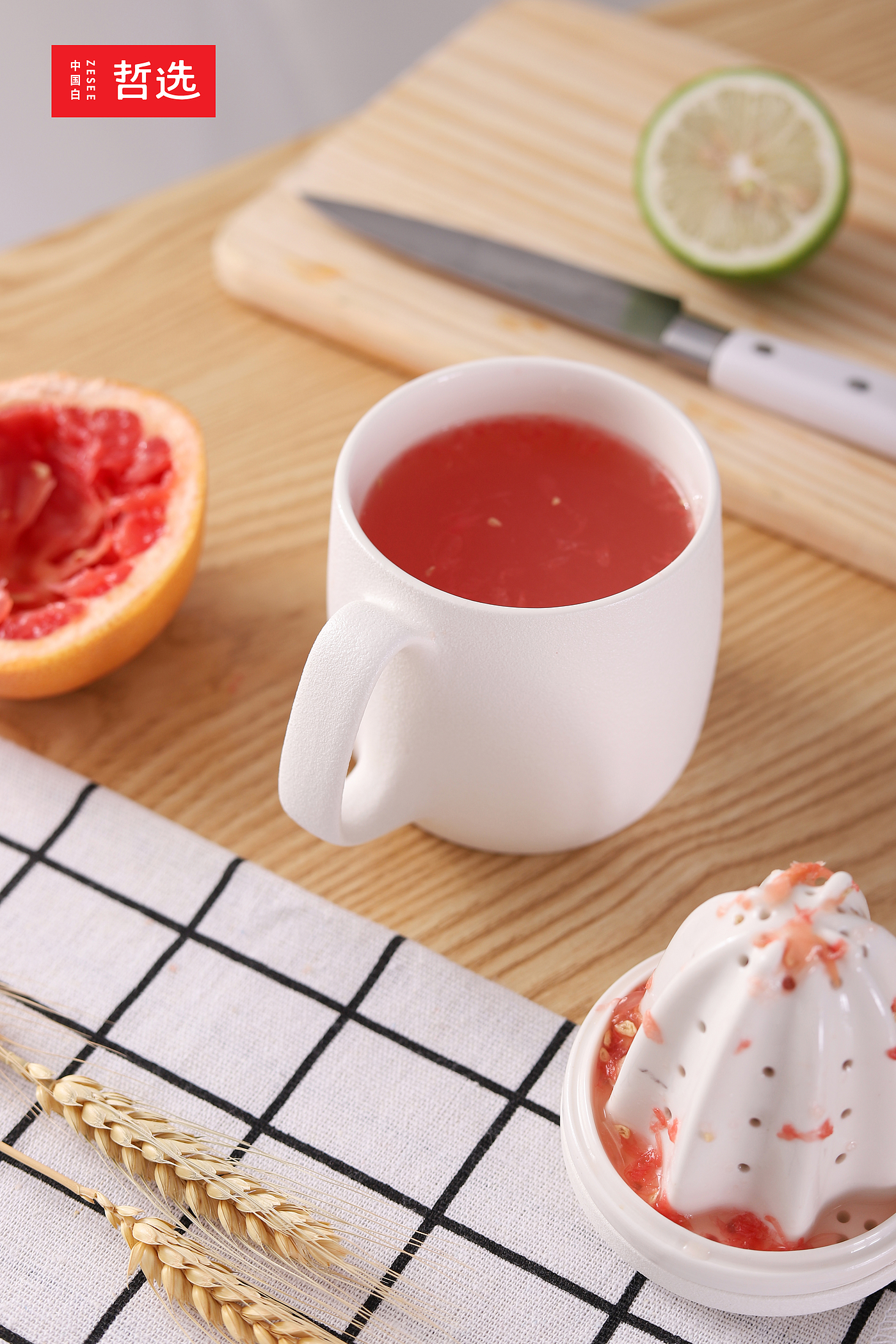 Lemon and tea，tea，Juicing，Mug，Office Cup，ceramics，Zhe Xuan，Chinese white Philosophy，