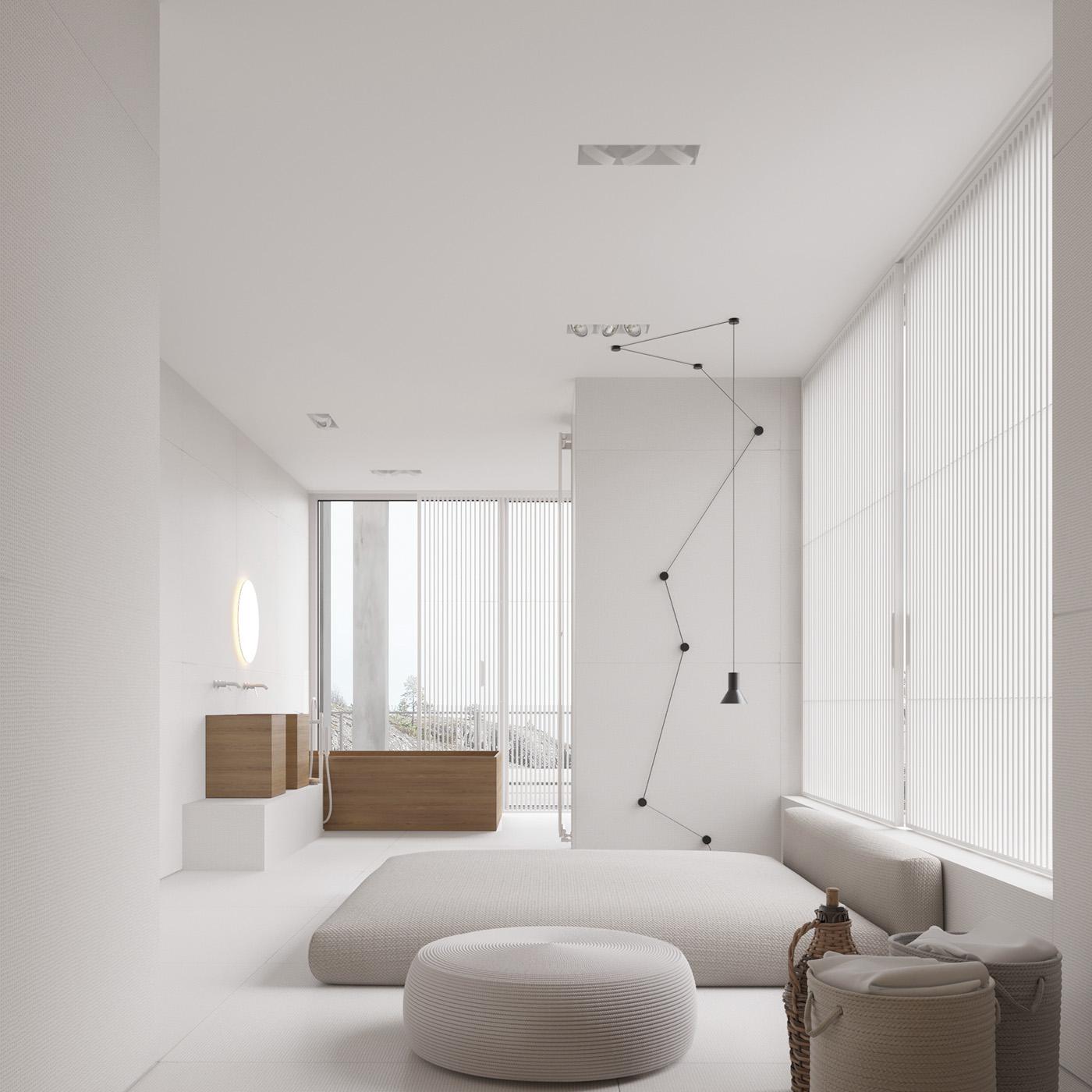 Minimalist，white，renovation，House PS3H，Igor Sirotov，residence，