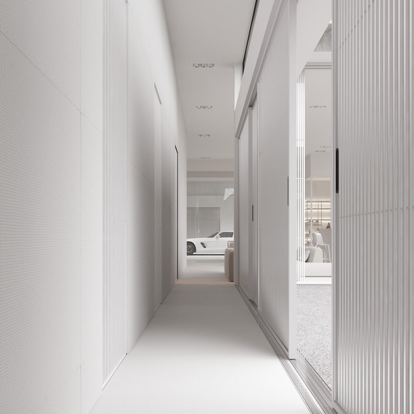 Minimalist，white，renovation，House PS3H，Igor Sirotov，residence，