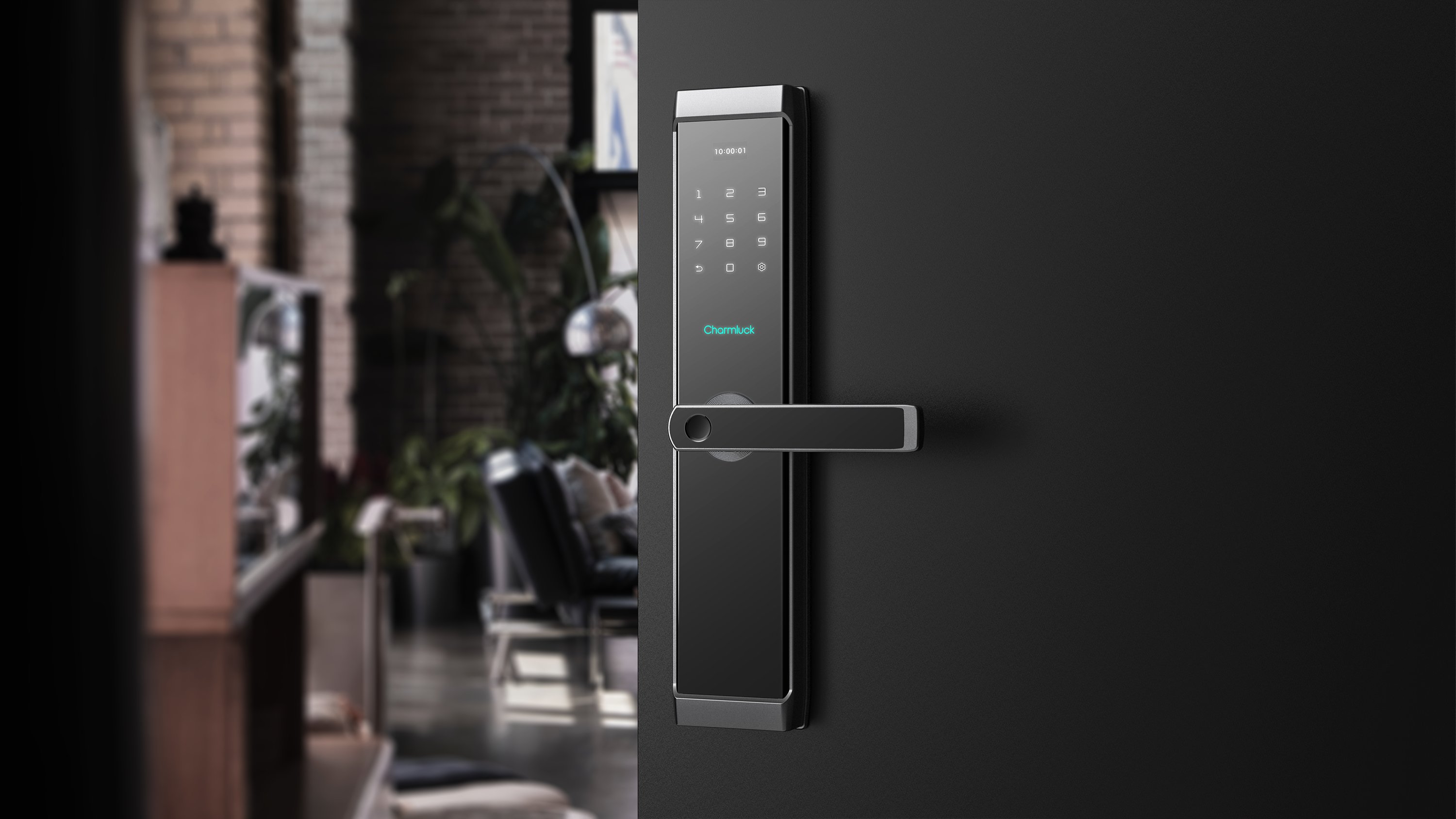 Intelligent door lock，Fingerprint lock，Jiajian geometric industrial design，