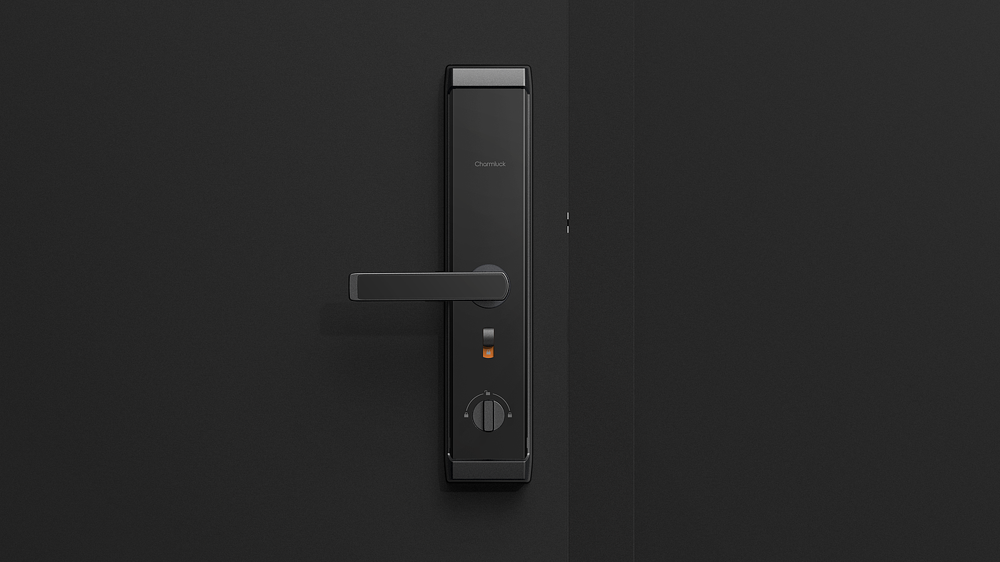 Intelligent door lock，Fingerprint lock，Jiajian geometric industrial design，