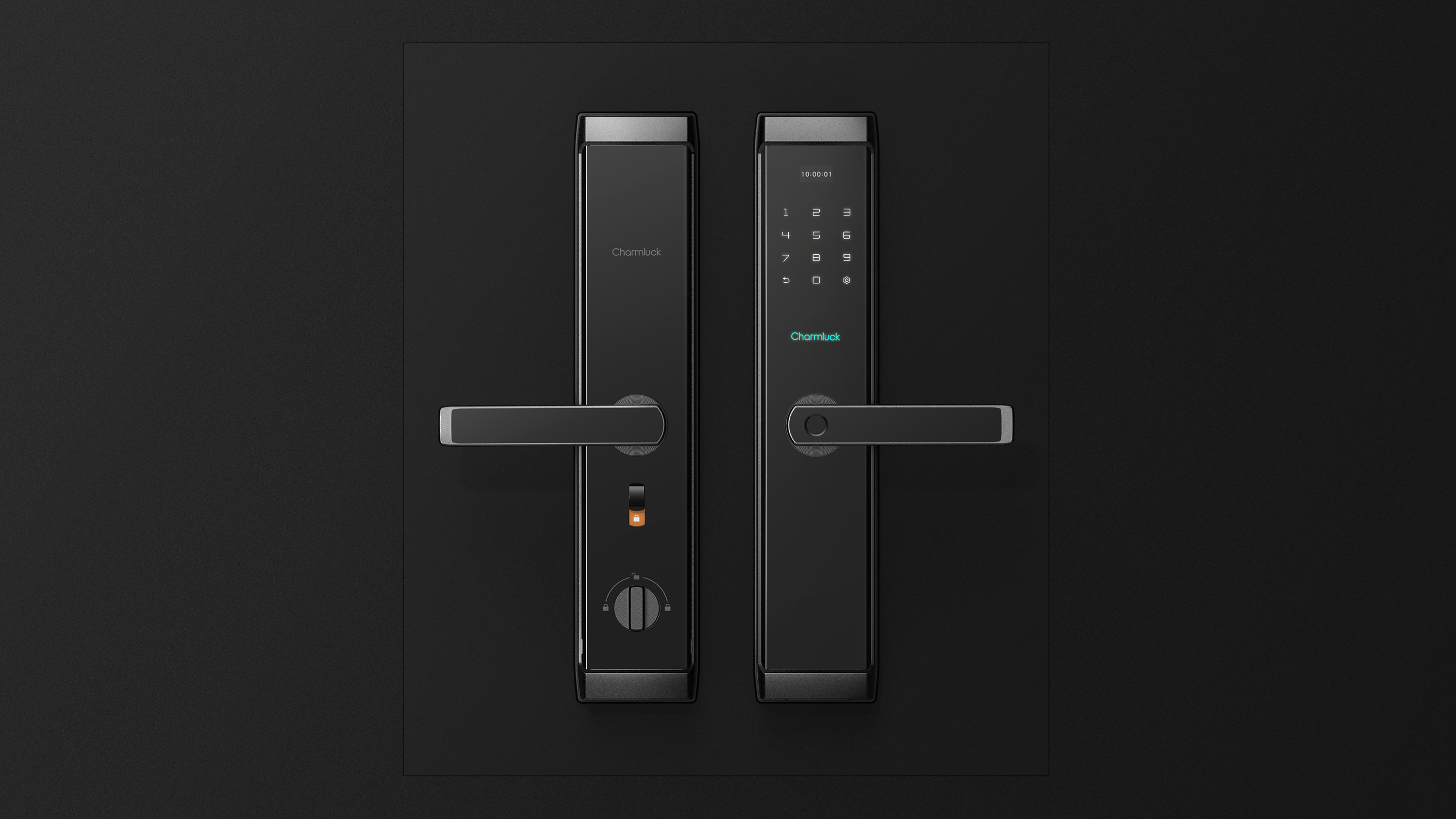 Intelligent door lock，Fingerprint lock，Jiajian geometric industrial design，