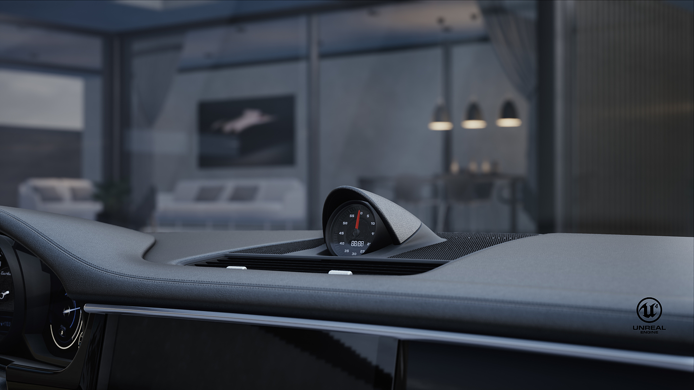 动画，保时捷，porsche，车，car，UnrealEngine，UE4，