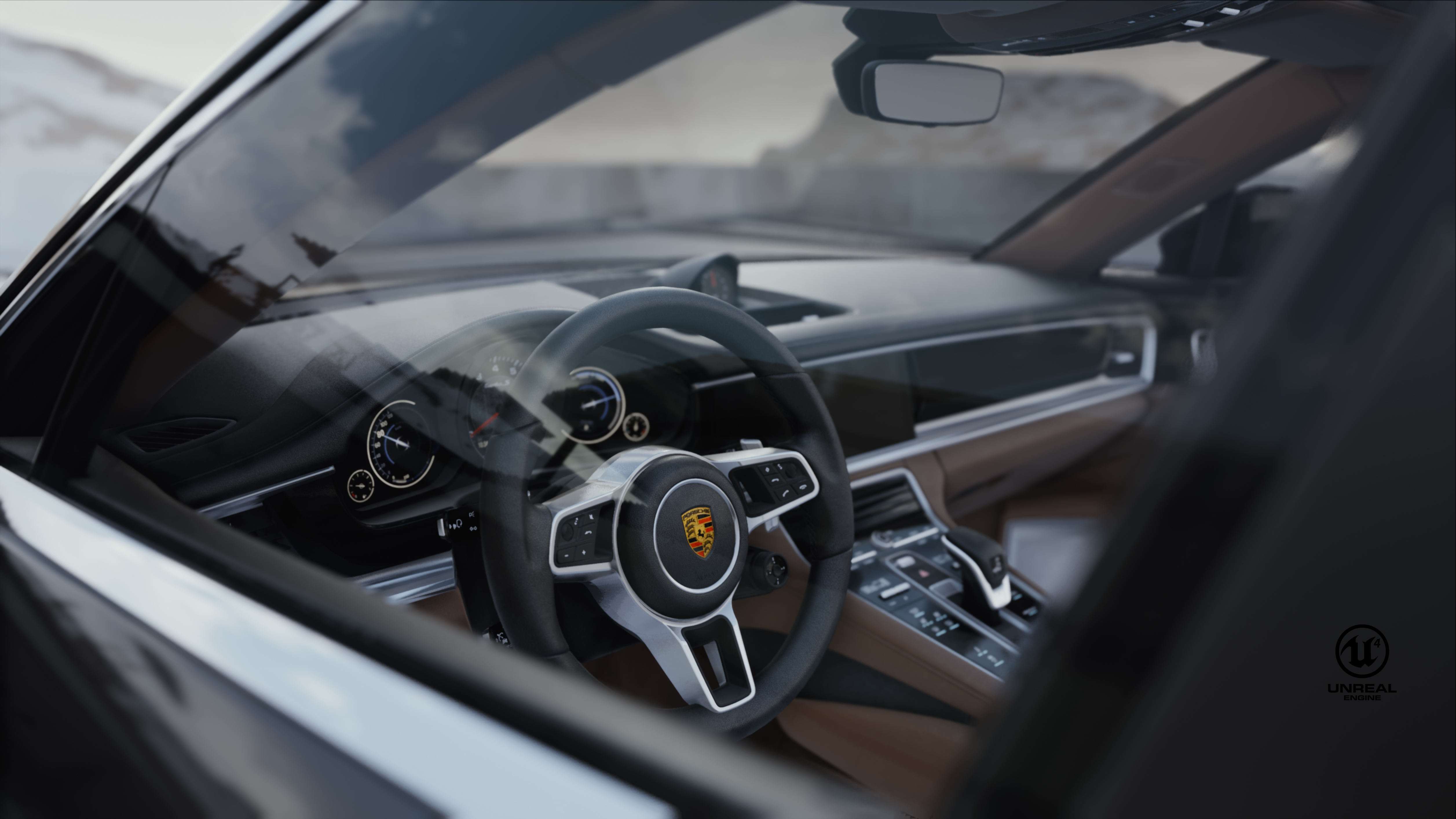 animation，Porsche，porsche，vehicle，car，UnrealEngine，UE4，