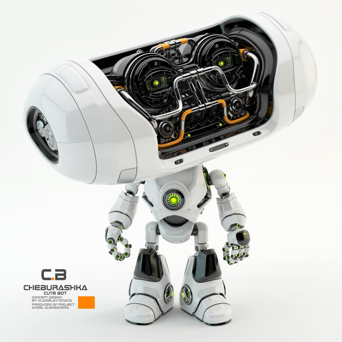 modeling，role，Retro，Big head robot，Vladislav Ociacia，