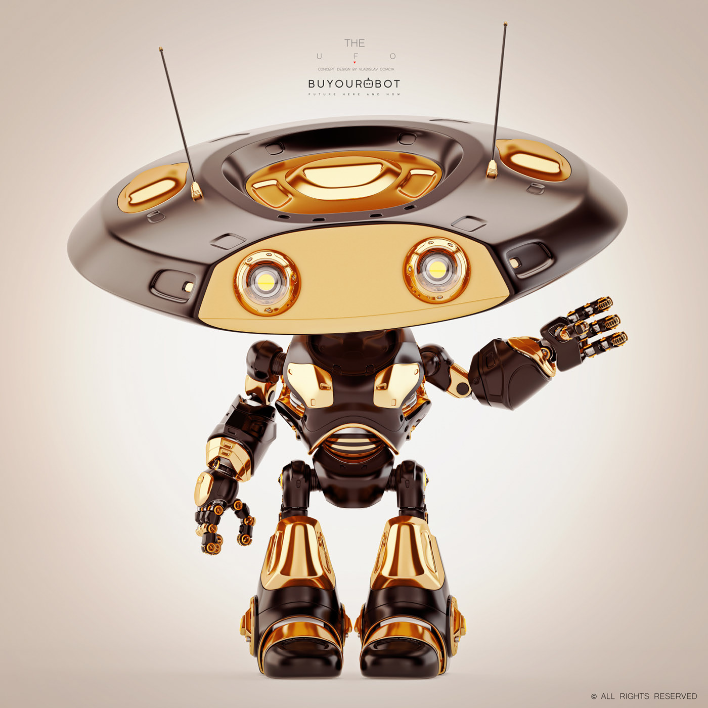 modeling，role，Retro，Big head robot，Vladislav Ociacia，