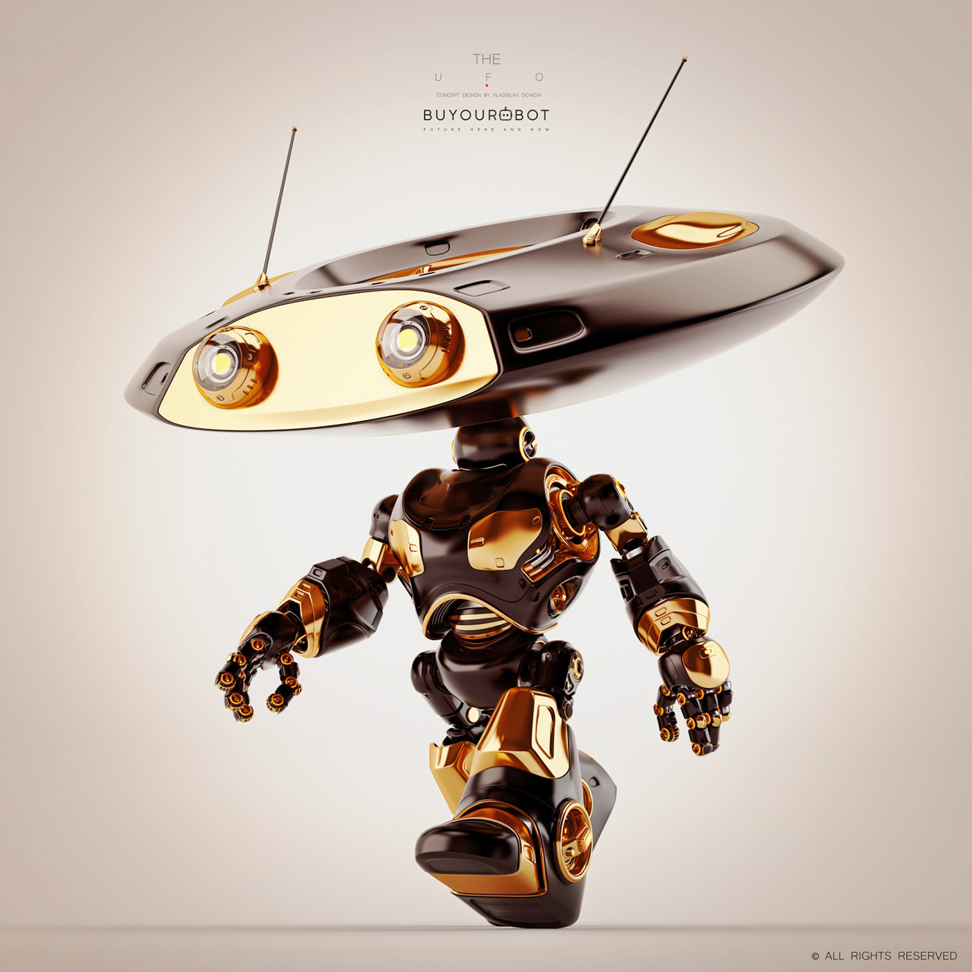 modeling，role，Retro，Big head robot，Vladislav Ociacia，