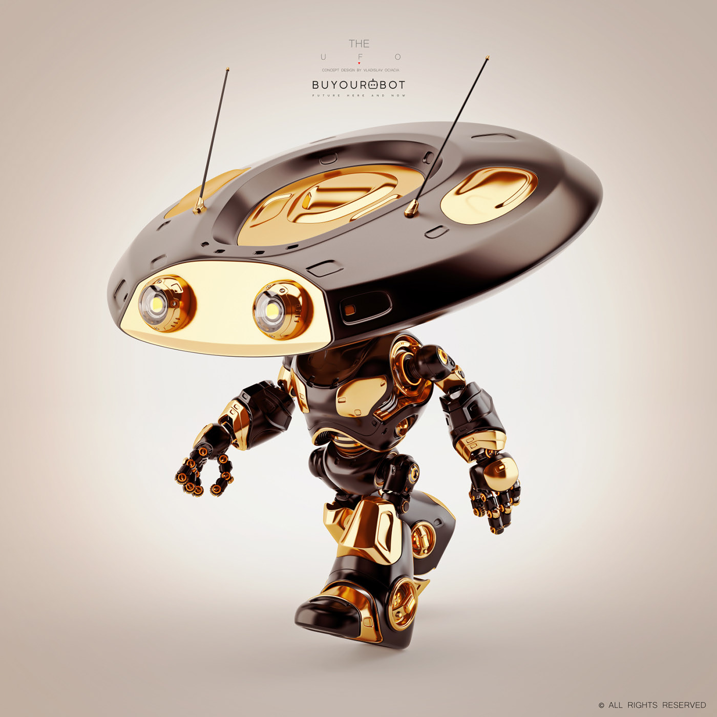 modeling，role，Retro，Big head robot，Vladislav Ociacia，