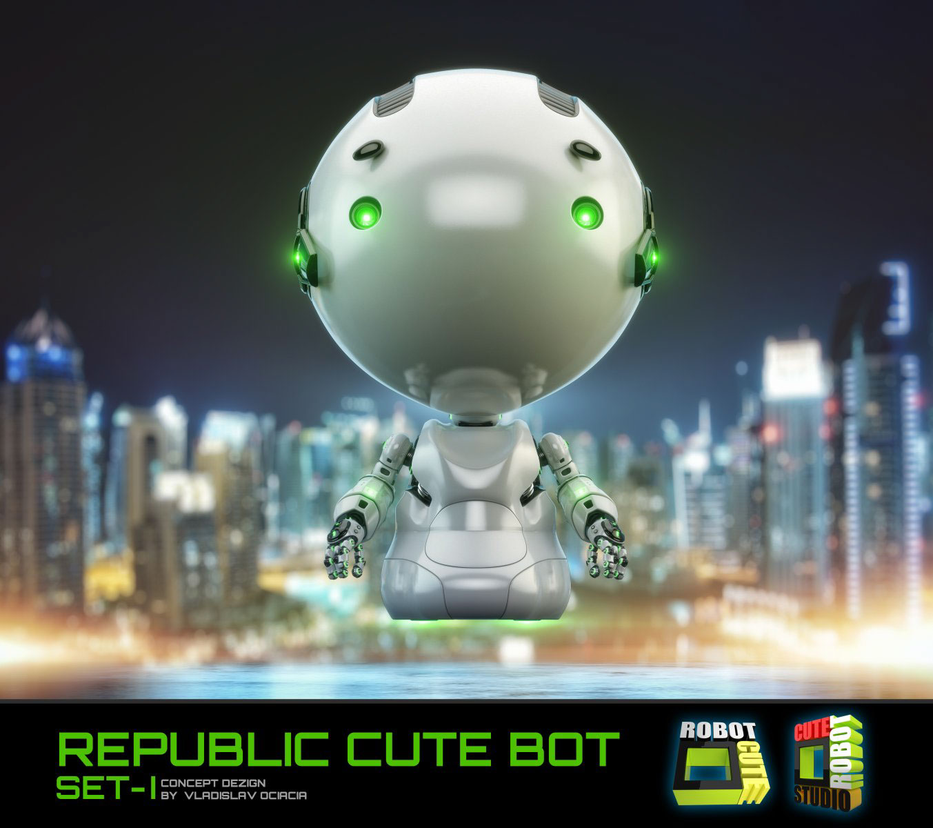 modeling，role，Retro，Big head robot，Vladislav Ociacia，