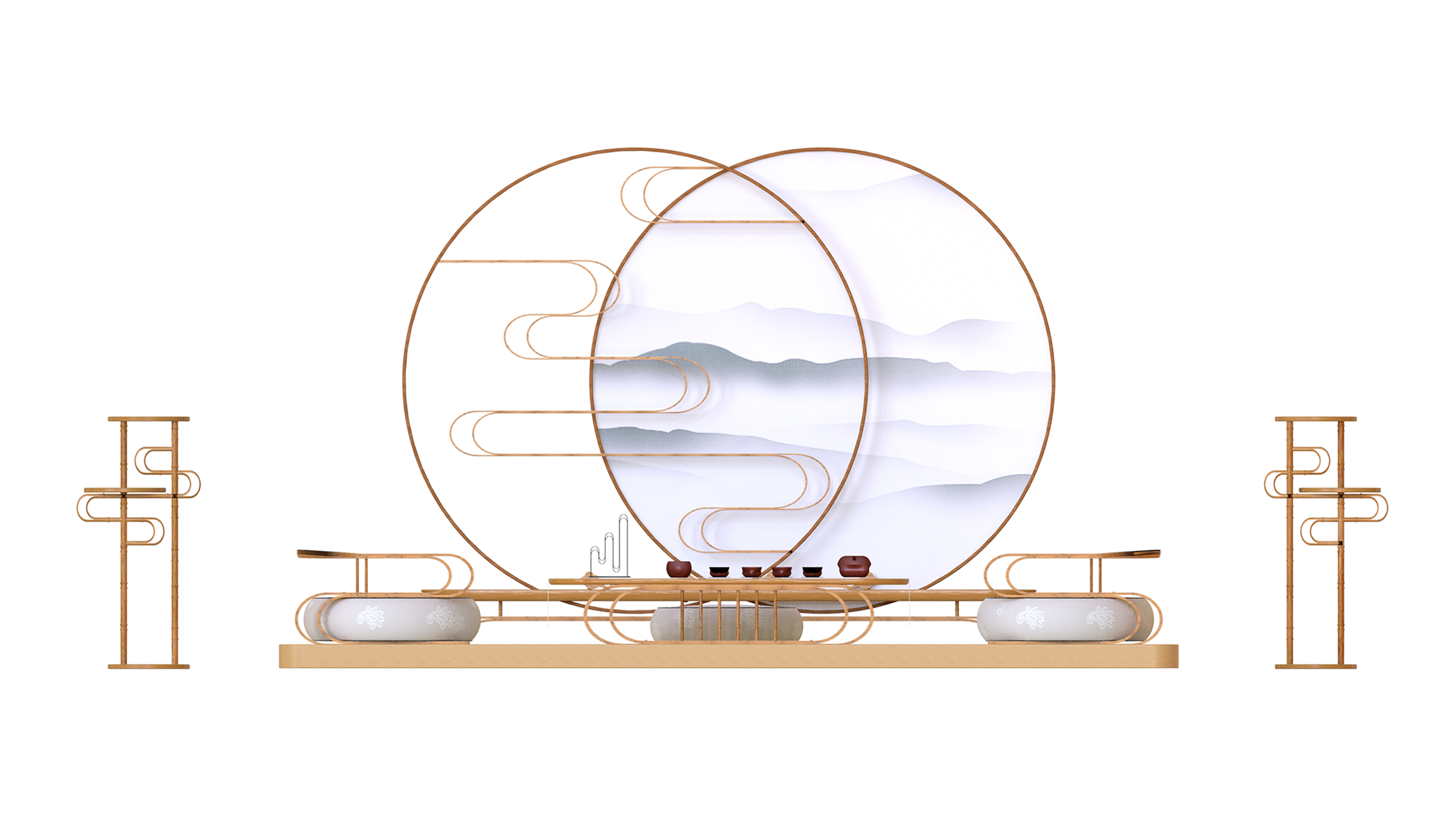 bamboo ，furniture，teahouse，