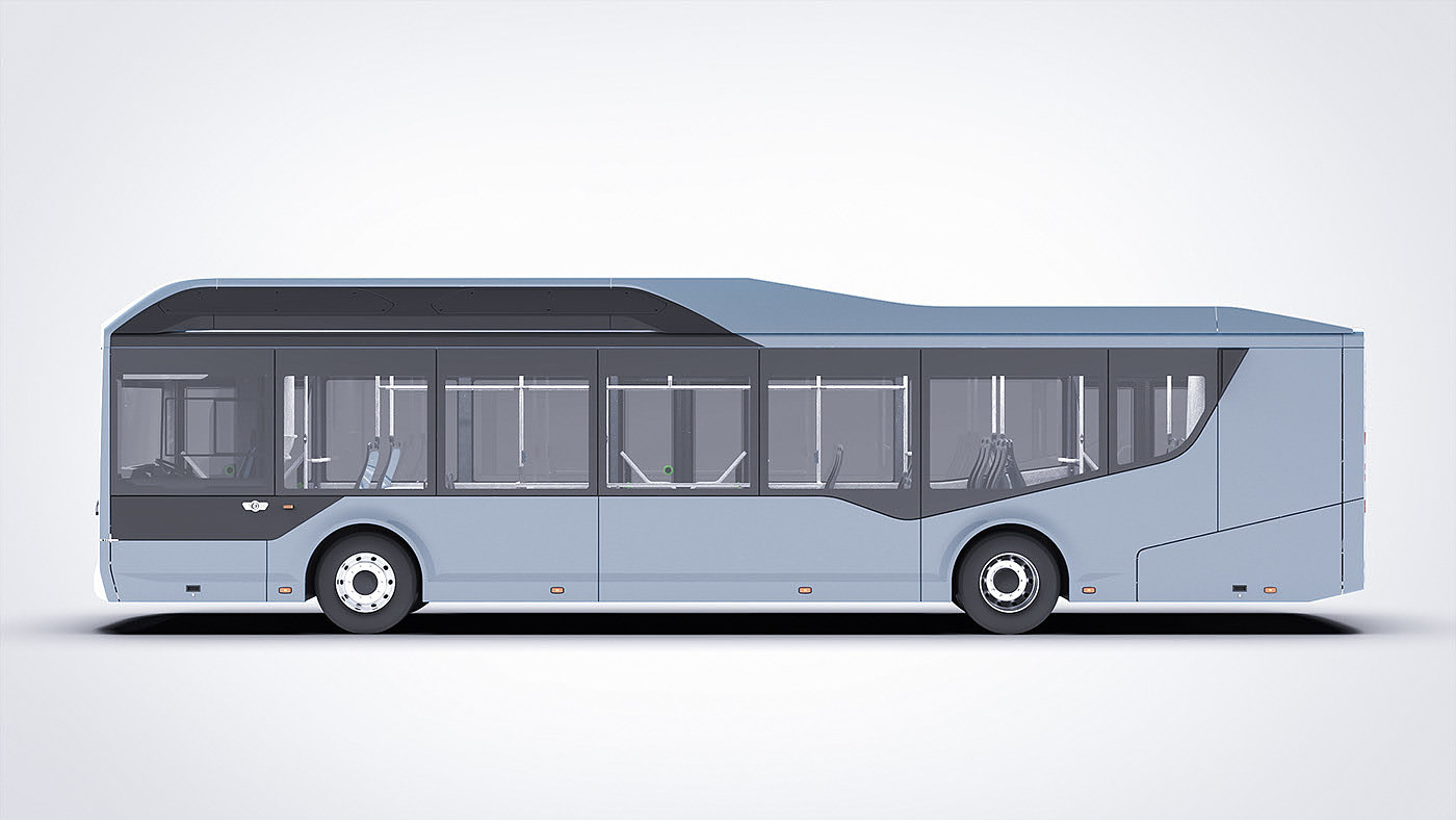 Render，modeling，Electric bus，bus，