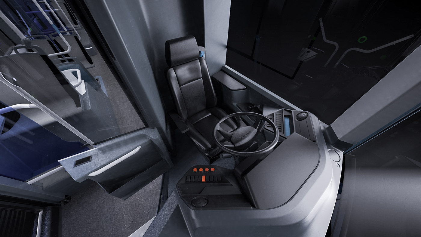 Render，modeling，Electric bus，bus，