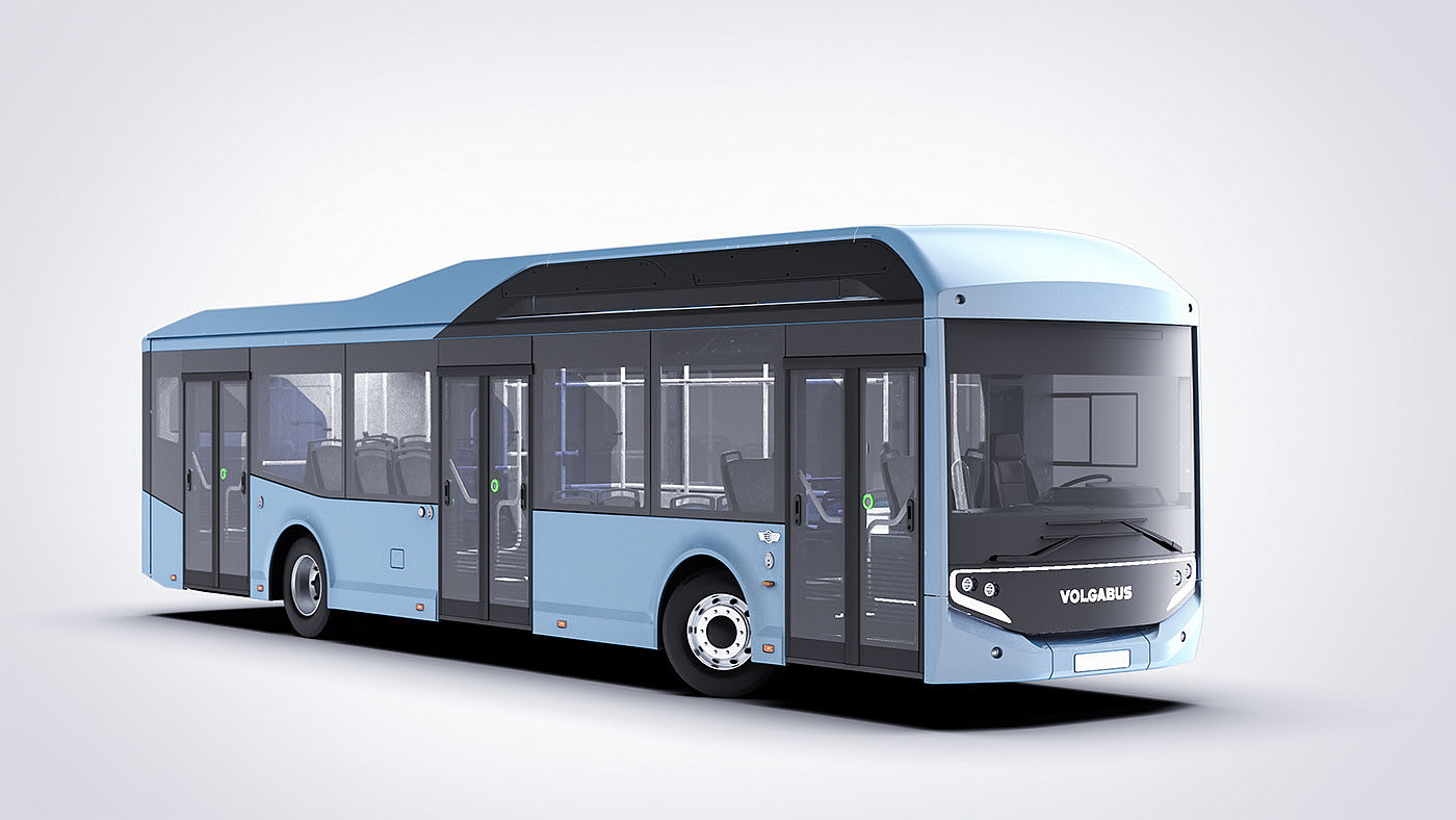 Render，modeling，Electric bus，bus，