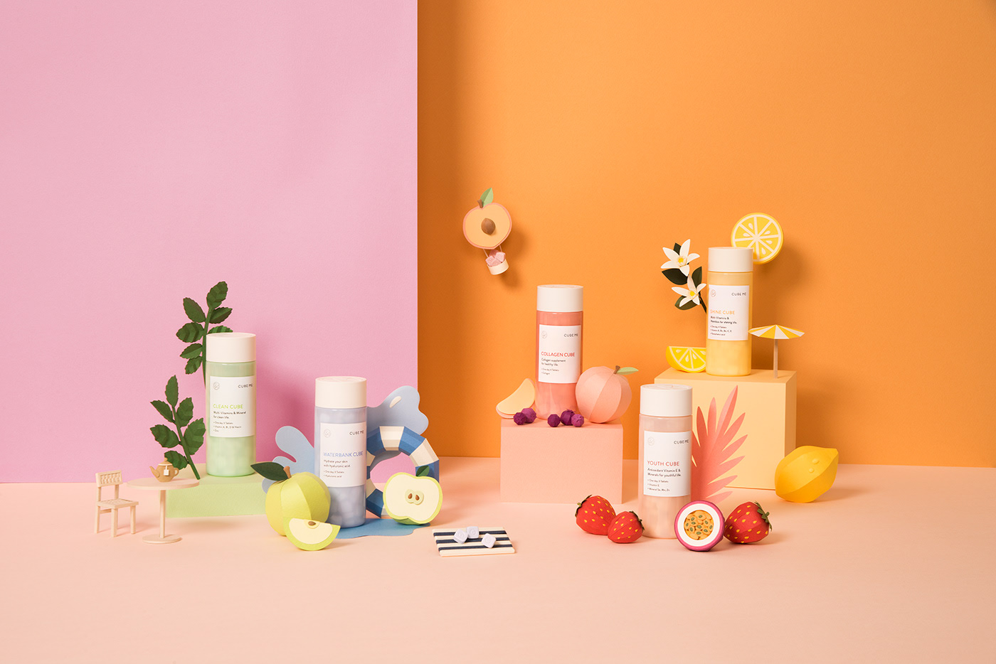 Fruits，Freeze frame animation，advertisement，plane，poster，Cosmetics，