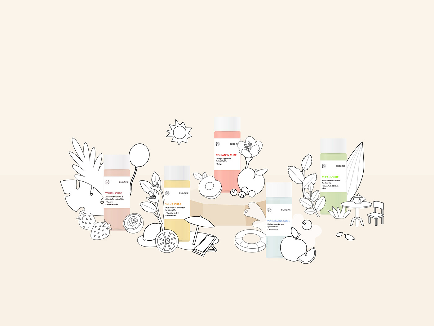 poster，advertisement，Fruits，Handicrafts，Set design，Cosmetics，