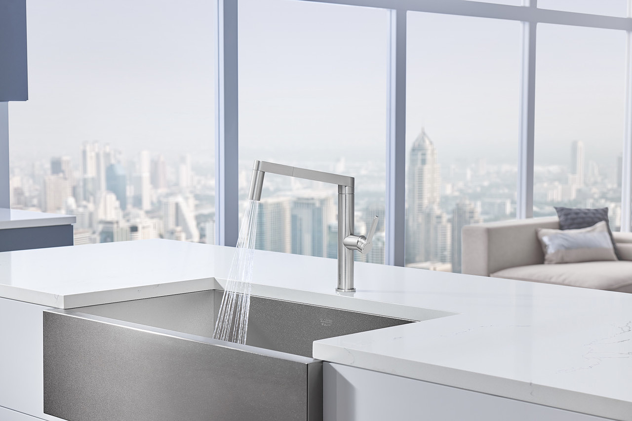 water tap，modern，Small space，White bread machine，