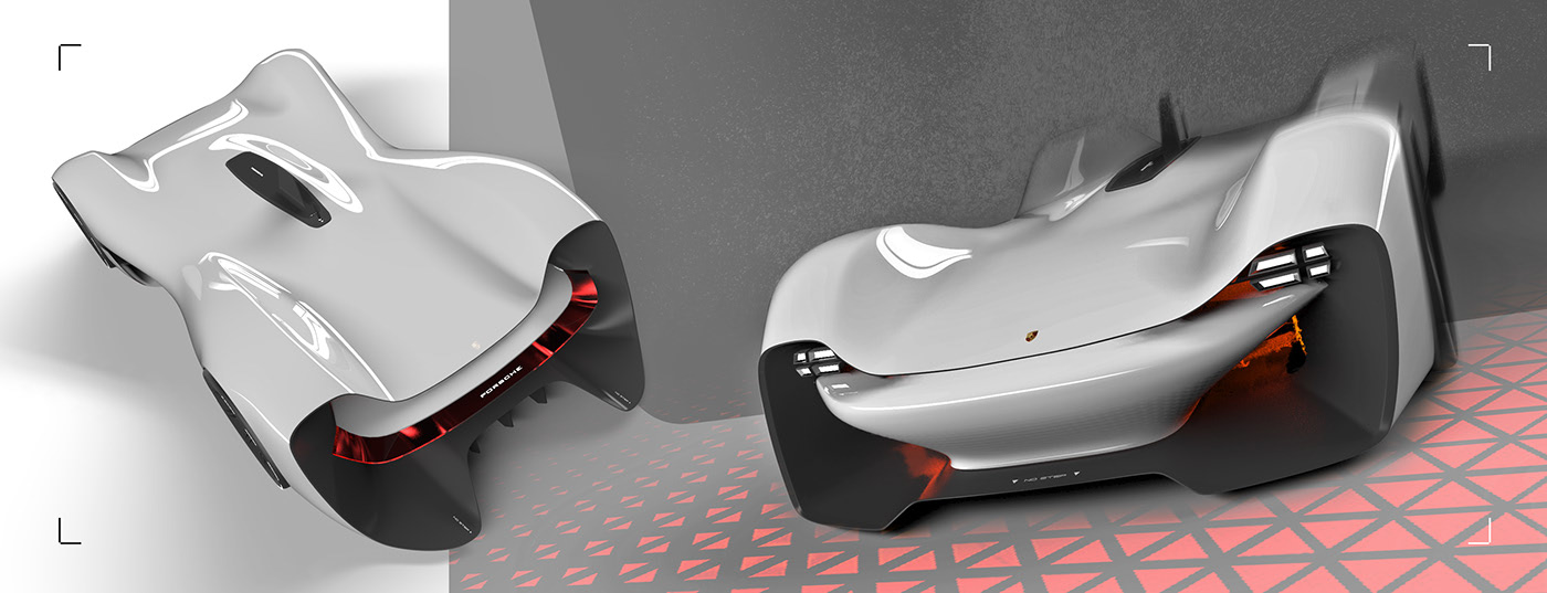 automobile，Hand drawn，design sketch，Porsche，