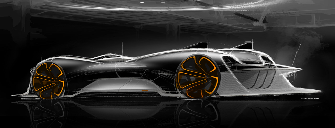 automobile，Hand drawn，design sketch，Porsche，