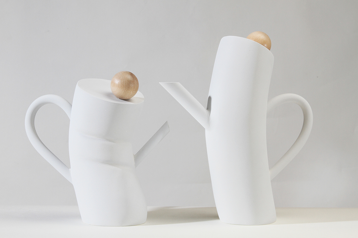 Sculpture teapot，Irregular，Asymmetry，asymmetrical，