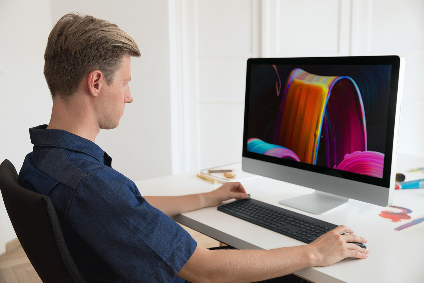 keyboard，wireless，black，Apple Computer，science and technology，