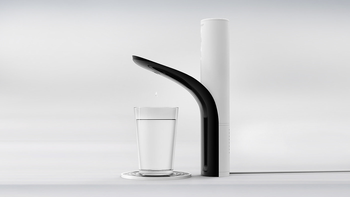 Water purifier，Simplicity，black and white，Prifer，modern，