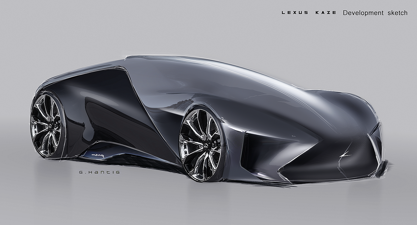 Gabriel Hantig，automobile，sketch，Render，