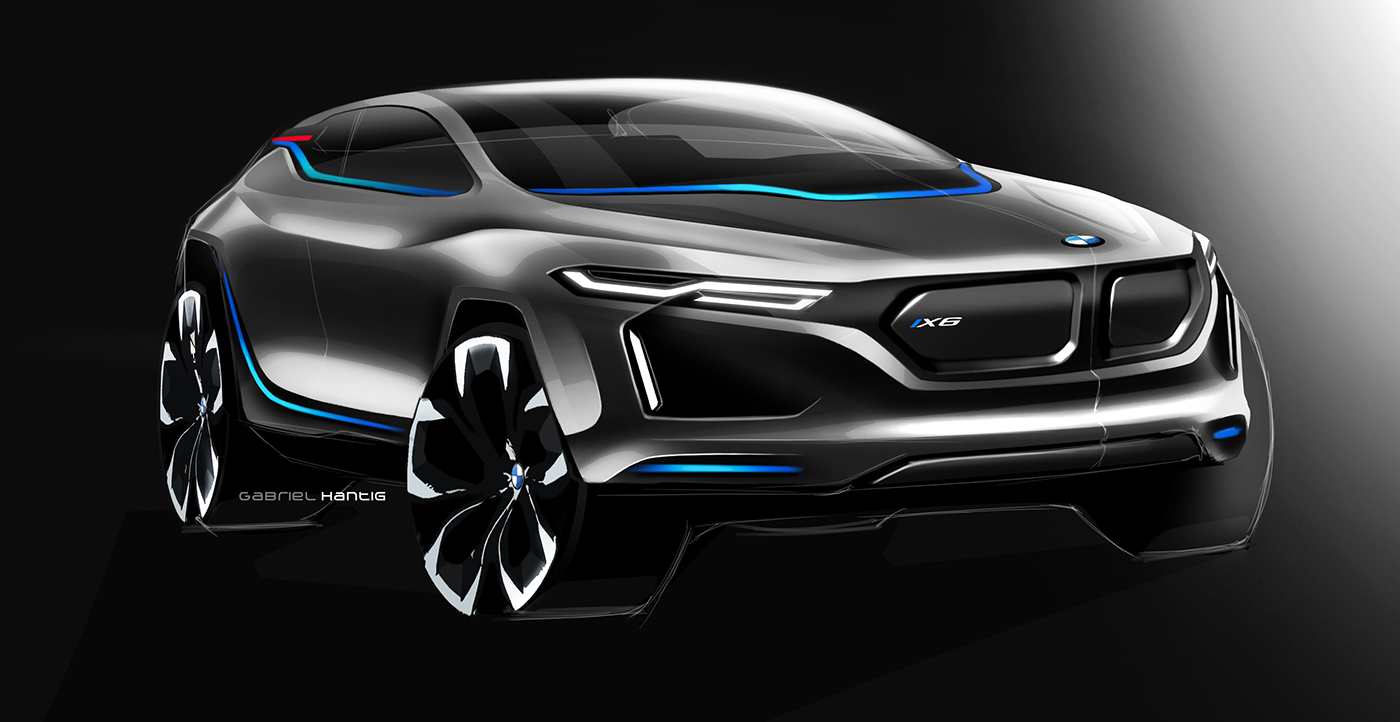 Gabriel Hantig，automobile，sketch，Render，