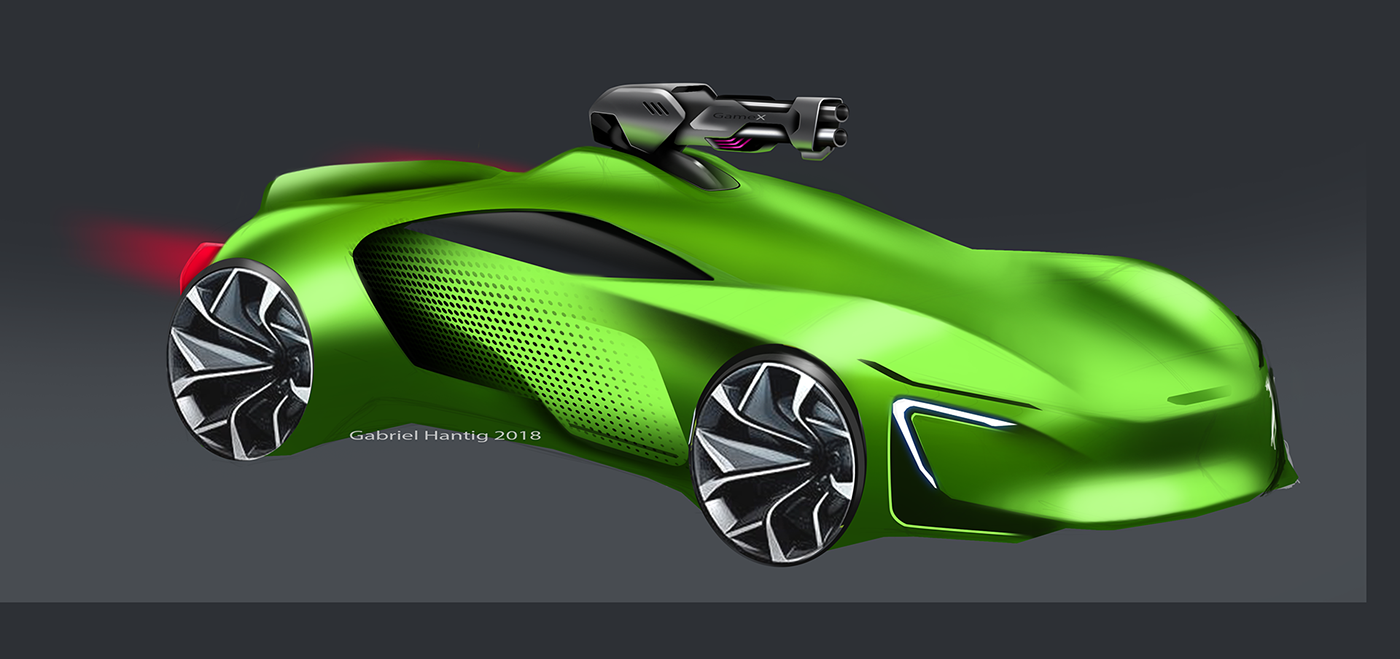 Gabriel Hantig，automobile，sketch，Render，
