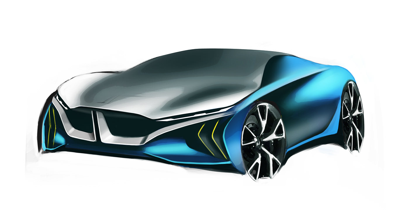 Gabriel Hantig，automobile，sketch，Render，
