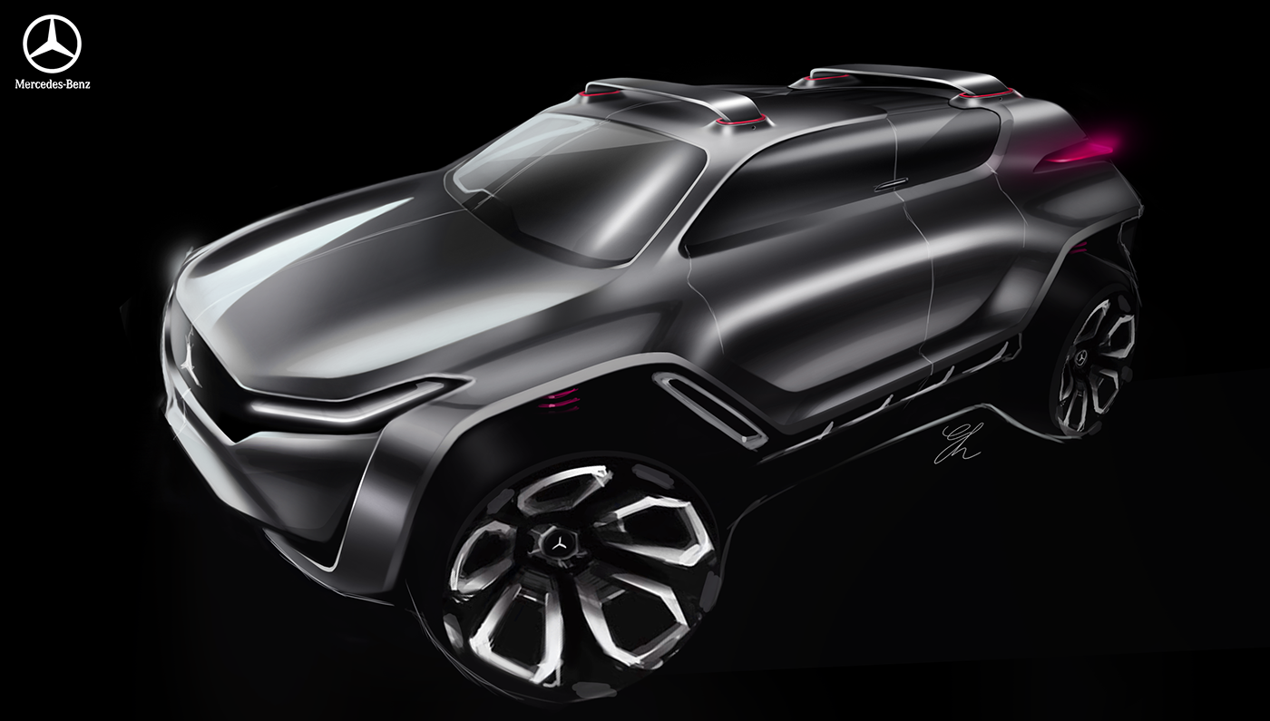 Gabriel Hantig，automobile，sketch，Render，