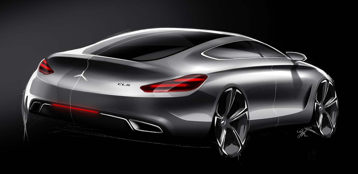 Gabriel Hantig，automobile，sketch，Render，