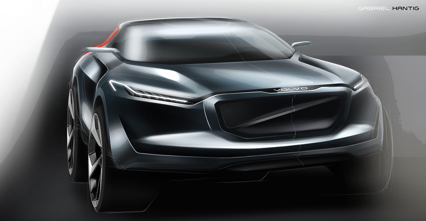 Gabriel Hantig，automobile，sketch，Render，