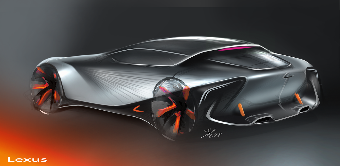 Gabriel Hantig，automobile，sketch，Render，