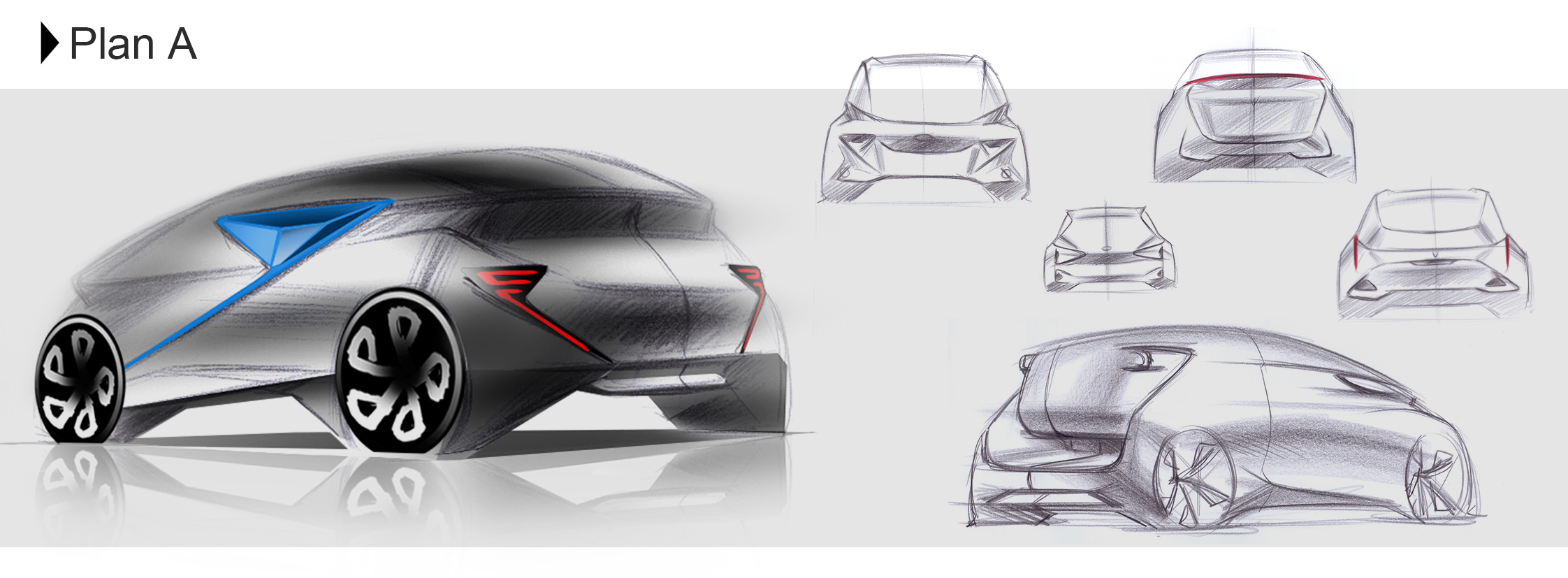 Automobile design，product design，Hand drawn，PS rendering，Express quickly，