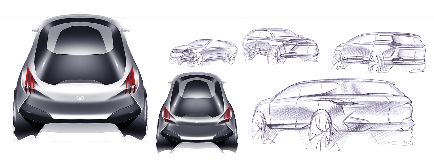 汽车设计，产品设计，手绘，ps渲染，快速表达，
